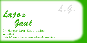 lajos gaul business card